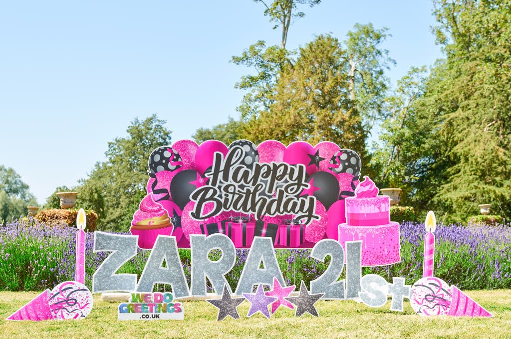 Birthday 'Pink' Backdrop 6x3ft*